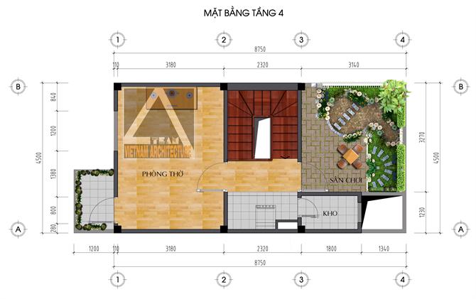 Tư vấn thiết kế nhà trên diện tích 4,5 x 8,57 m | 4